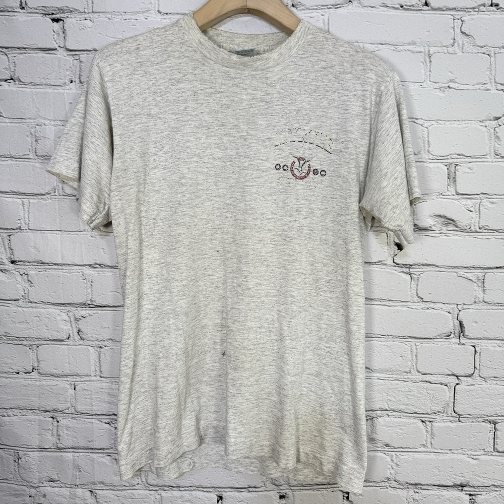 VTG Fruit of‎ the Loom BLUE TAG Myrtle Beach Single Stitch T-Shirt M Distressed